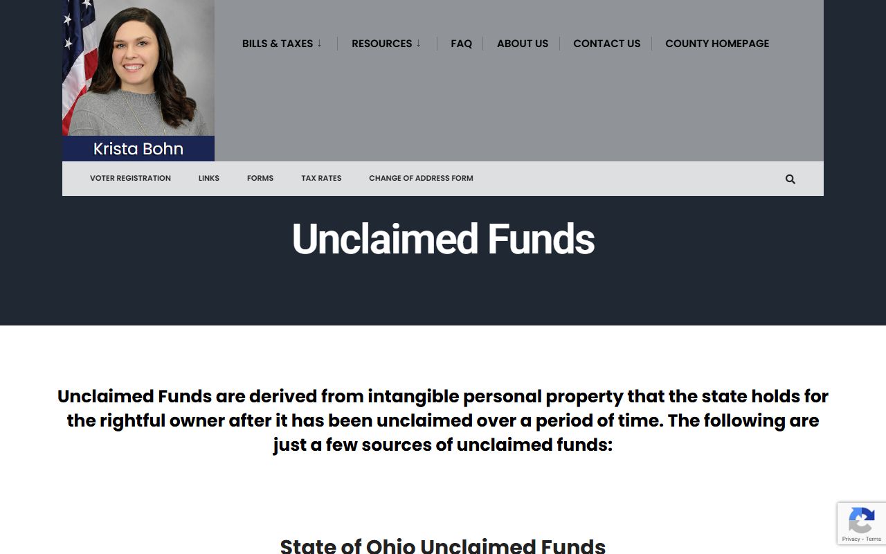 Allen County Treasurer unclaimed funds for Lima