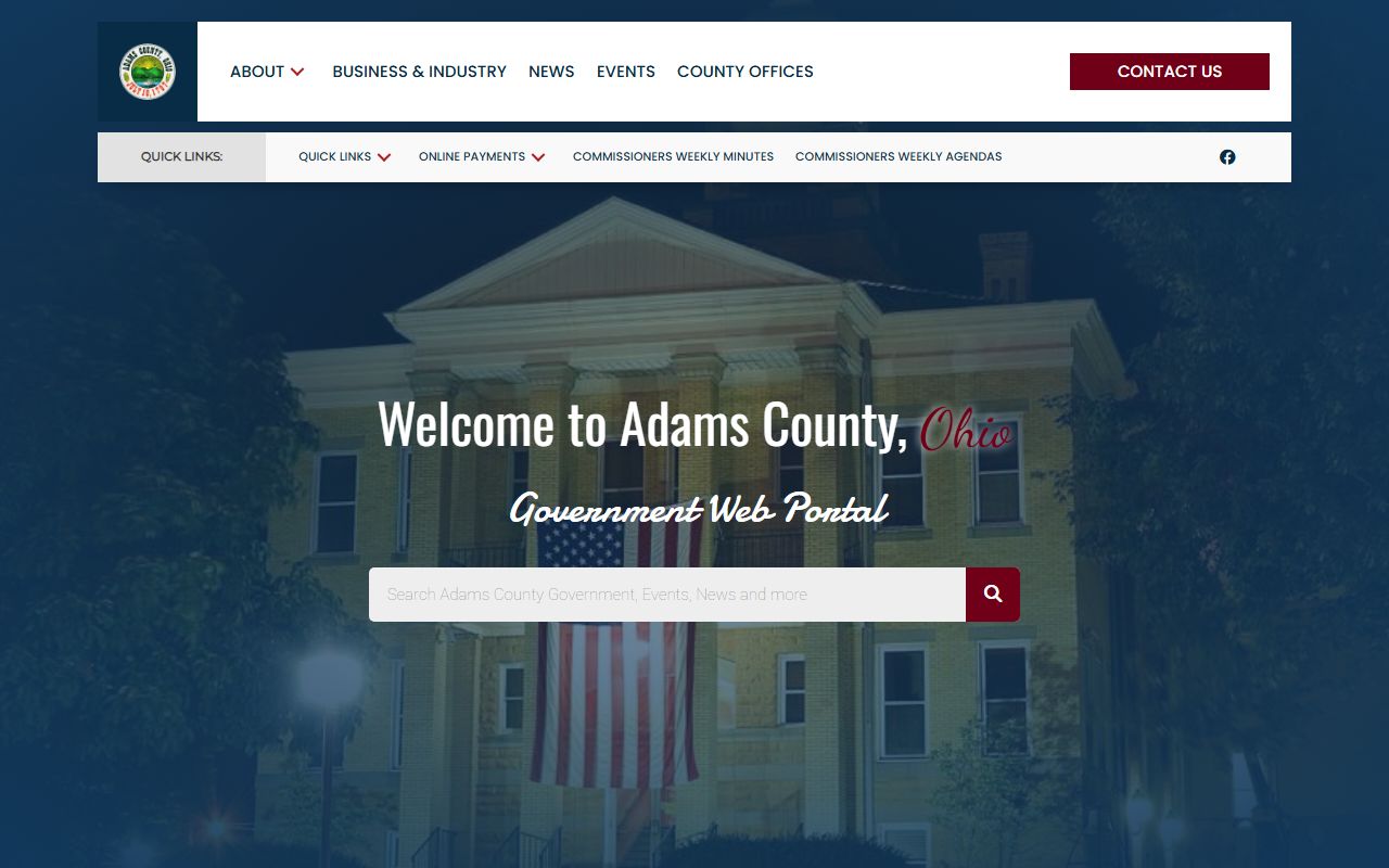 Adams County government website for unclaimed funds inquiries