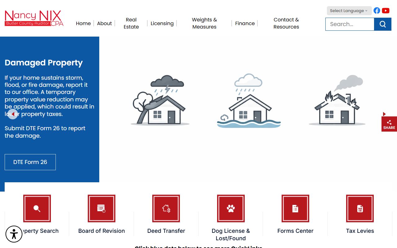 Butler County Auditor website for unclaimed funds