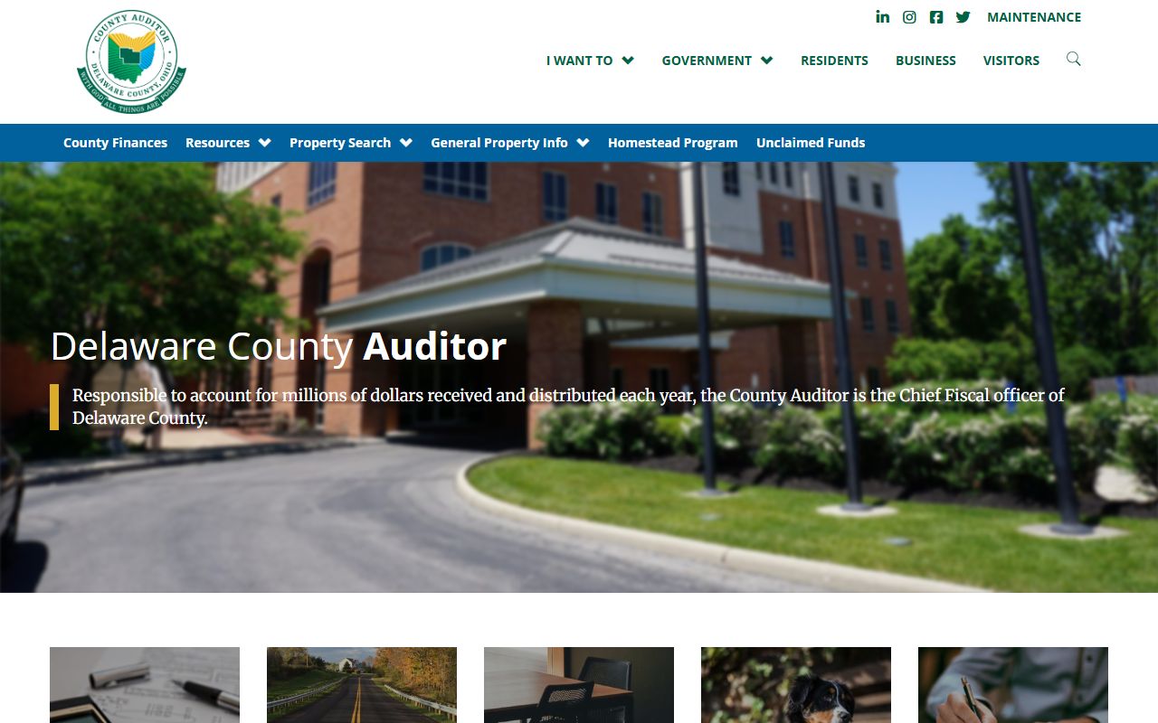 Delaware County Auditor website for unclaimed funds inquiries