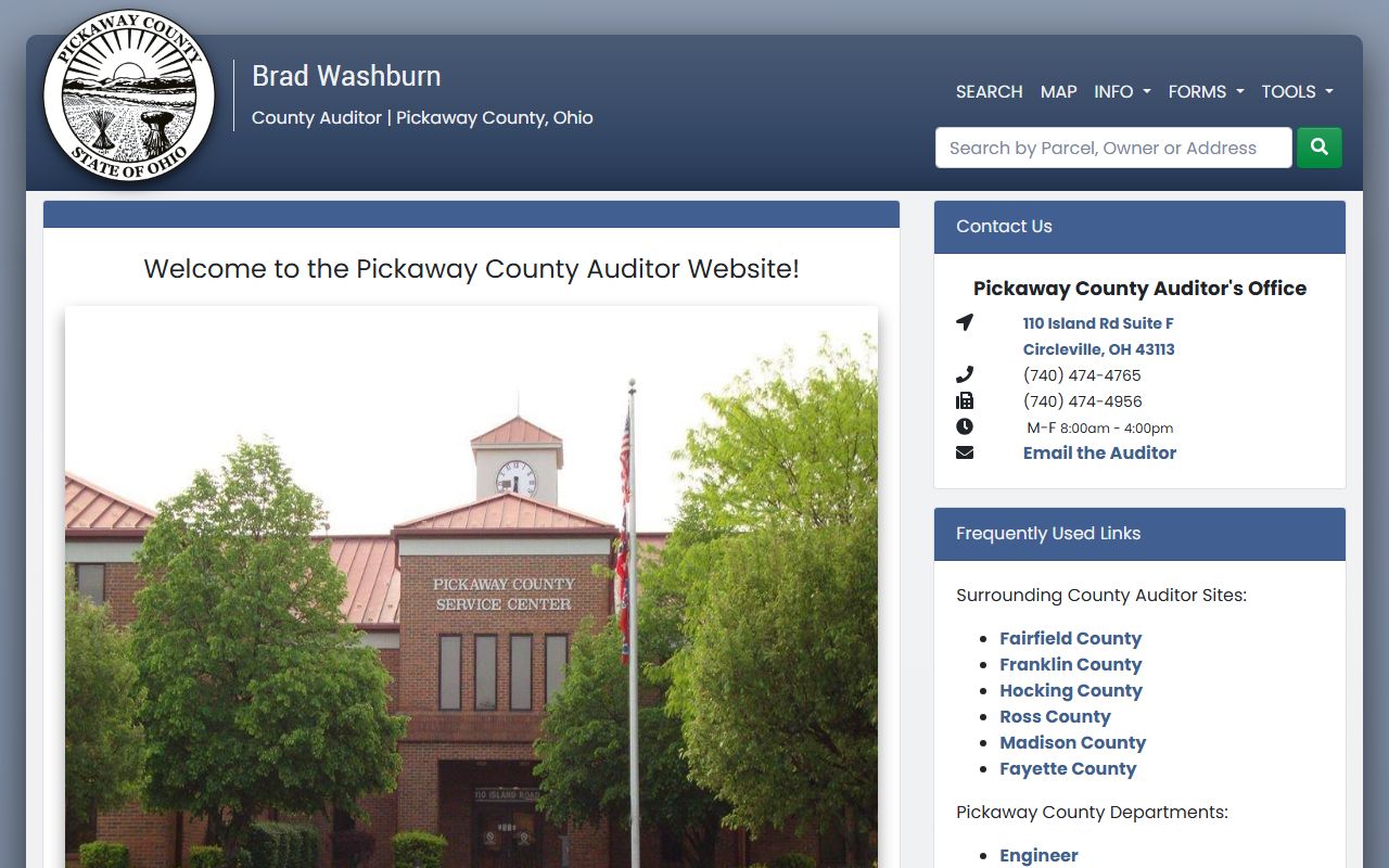 Pickaway County Auditor unclaimed funds page