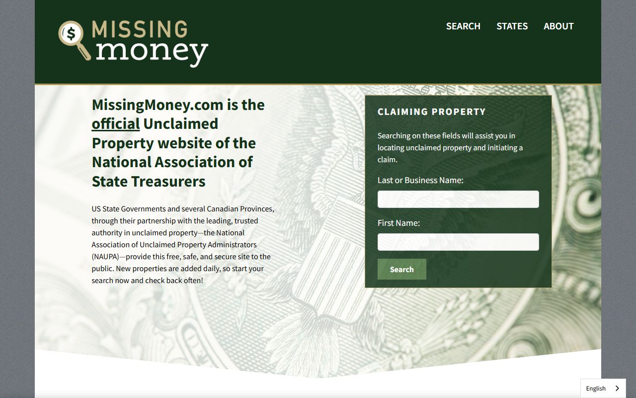 Union County MissingMoney nationwide unclaimed funds search